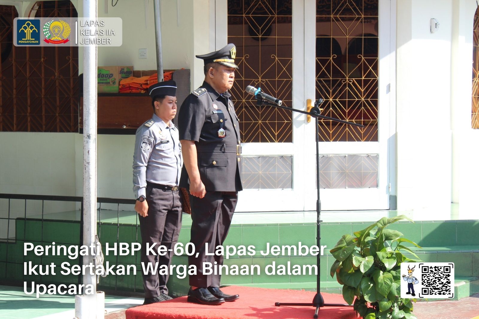 Peringati HBP Ke-60, Lapas Jember Ikut Sertakan Warga Binaan dalam Upacara